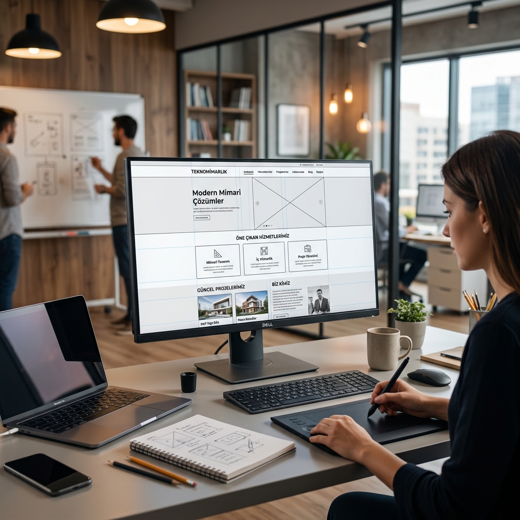 Kurumsal web sitesi wireframe ve tasarım süreci