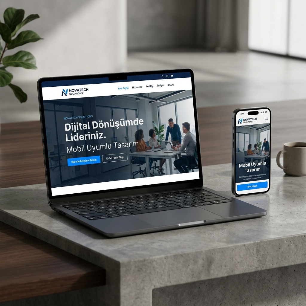 mobil uyumlu şirket web sitesi örneği